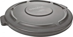 Rubbermaid - Round Lid for Use with 55 Gal Round Trash Cans - Gray, Polyethylene, For 2655 Brute Trash Cans - Strong Tooling