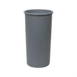 Rubbermaid - 22 Gal Gray Round Trash Can - Polyethylene, 30-1/8" High - Strong Tooling