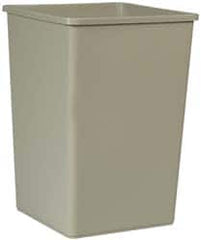 Rubbermaid - 35 Gal Gray Square Trash Can - Polyethylene, 27-5/8" High x 19-1/2" Long x 19-1/2" Wide - Strong Tooling