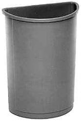 Rubbermaid - 21 Gal Beige Half-Round Trash Can - Polyethylene, 28" High x 21" Long x 11" Wide - Strong Tooling