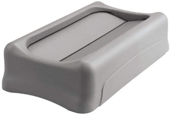 Rubbermaid - Rectangle Lid for Use with 23 Gal Rectangular Trash Cans - Gray, Plastic, For Slim Jim Trash Cans - Strong Tooling