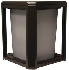 Rubbermaid - 35 Gal Brown Square Trash Can - Polycarbonate, 30-1/2" High x 26" Long x 26" Wide - Strong Tooling