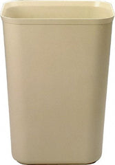 Rubbermaid - 40 Qt Beige Rectangle Trash Can - Fiberglass, 20" High x 15" Long x 11-1/4" Wide - Strong Tooling