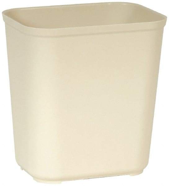 Rubbermaid - 28 Qt Gray Rectangle Trash Can - Fiberglass, 14" High x 16-1/2" Long x 9" Wide - Strong Tooling