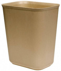 Rubbermaid - 7 Qt Beige Rectangle Trash Can - Fiberglass, 10-3/4" High x 6-3/8" Wide - Strong Tooling