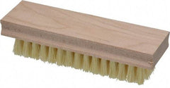 PRO-SOURCE - 6-1/2" OAL Hand & Fingernail Scrub Brush - Tampico Bristles, Hardwood Block - Strong Tooling