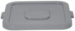 Continental - Square Lid for Use with 48 Gal Square Trash Cans - Gray, Structolene, For Huskee Trash Cans - Strong Tooling