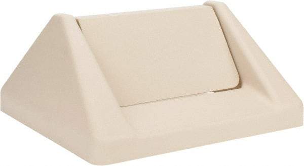 Continental - Square Lid for Use with 25 & 32 Gal Trash Cans - Beige, Polypropylene, For Swingline Trash Cans - Strong Tooling