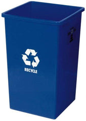 Continental - 25 Gal Blue Square Recycling Container - Polyethylene - Strong Tooling