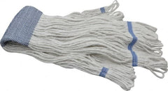 PRO-SOURCE - 5" White Head Band, X-Large Blended Fiber Extra Large #32 Loop End Mop Head - 4 Ply, Clamp Jaw Connection, Use for General Purpose - Strong Tooling