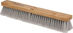 PRO-SOURCE - 18" General Purpose Polypropylene Push Broom - 3" Bristle Length, Wood Block, Threaded Handle Connection, Handle Sold Separately - Strong Tooling