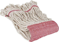 PRO-SOURCE - 5" Red Head Band, Medium Cotton Loop End Mop Head - 4 Ply, Clamp Jaw Connection, Use for General Purpose - Strong Tooling