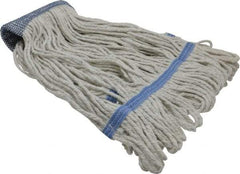 PRO-SOURCE - 5" Blue Head Band, Medium Cotton Loop End Mop Head - 4 Ply, Use for General Purpose - Strong Tooling