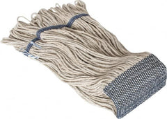 PRO-SOURCE - 5" Blue Head Band, X-Large Cotton Loop End Mop Head - 4 Ply, Clamp Jaw Connection, Use for Finishing - Strong Tooling