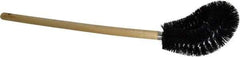 Made in USA - 21" OAL Toilet Bowl Brush - Plastic Bristles, 15" Wood Handle, Black - Strong Tooling