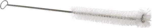 PRO-SOURCE - 1/2" Diam Nylon Tube Brush - 8" OAL, 3" Head Length, Wire Handle - Strong Tooling