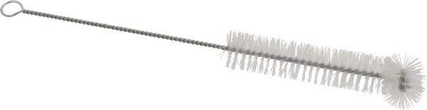 PRO-SOURCE - 3/4" Diam Nylon Tube Brush - 9" OAL, 3-1/2" Head Length, Wire Handle - Strong Tooling