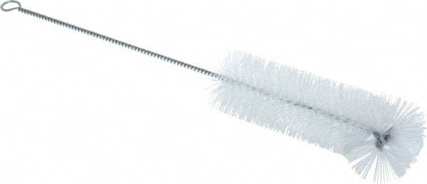 PRO-SOURCE - 1-3/8" Diam Nylon Tube Brush - 11" OAL, 4" Head Length, Wire Handle - Strong Tooling