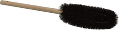 PRO-SOURCE - 3" Diam Bristle Tube Brush - 16" OAL, 6" Head Length, Wood Handle - Strong Tooling