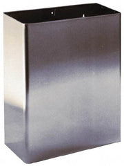 Made in USA - 7 Gal Rectangle Paper Towel Waste Receptacle - Stainless Steel, 17.0000" High x 6-1/2" Wide - Strong Tooling