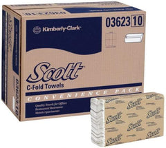 Scott - 1 Ply White C-Fold Paper Towels - 10-1/8" Wide - Strong Tooling