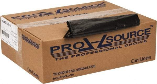 PRO-SOURCE - 0.8 mil Thick, Household/Office Trash Bags - 33" Wide x 39" High, Black - Strong Tooling