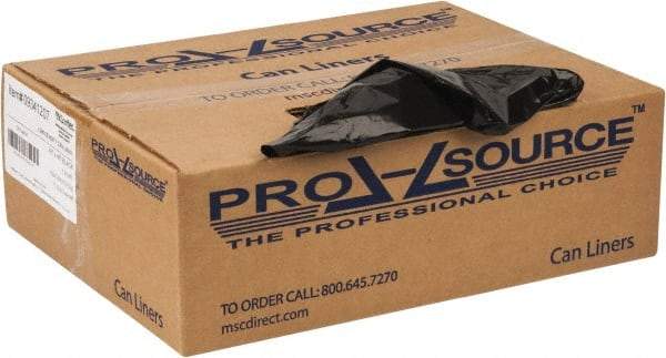 PRO-SOURCE - 1.25 mil Thick, Heavy-Duty Trash Bags - 43" Wide x 48" High, Black - Strong Tooling