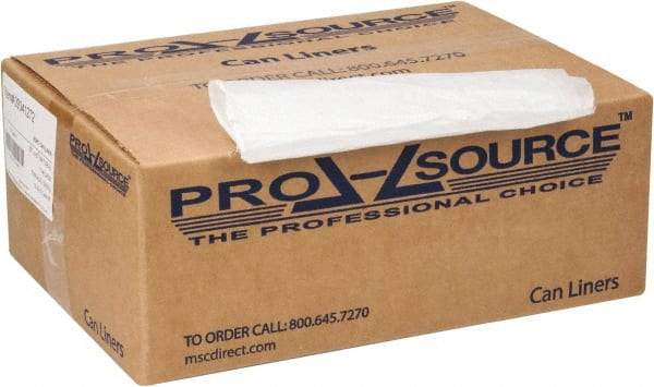 PRO-SOURCE - 0.43 mil Thick, Household/Office Trash Bags - 33" Wide x 40" High, Clear - Strong Tooling