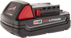 Milwaukee Tool - 18 Volt Lithium-Ion Power Tool Battery - 1.5 Ahr Capacity, 3/4 hr Charge Time, Series M18 RED - Strong Tooling