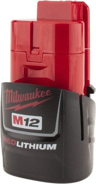 Milwaukee Tool - 12 Volt Lithium-Ion Power Tool Battery - 1.5 Ahr Capacity, 1 hr Charge Time, Series M12 RED - Strong Tooling