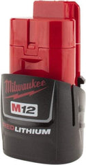 Milwaukee Tool - 12 Volt Lithium-Ion Power Tool Battery - 1.5 Ahr Capacity, 1 hr Charge Time, Series M12 RED - Strong Tooling