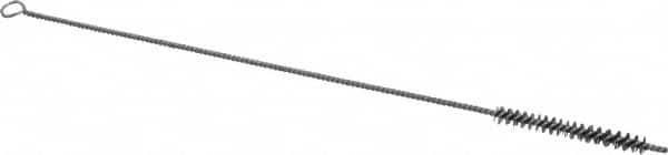 Schaefer Brush - 3" Long x 3/8" Diam Stainless Steel Long Handle Wire Tube Brush - Single Spiral, 15" OAL, 0.005" Wire Diam, 0.145" Shank Diam - Strong Tooling