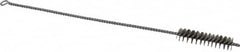 Schaefer Brush - 3" Long x 3/4" Diam Stainless Steel Long Handle Wire Tube Brush - Single Spiral, 15" OAL, 0.007" Wire Diam, 3/8" Shank Diam - Strong Tooling