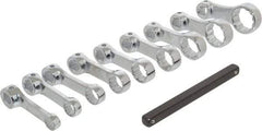 Proto - 9 Piece 3/8" Drive Torque Adapter Set - 3/8 to 7/8", with Clip Rail - Strong Tooling