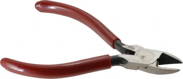 Proto - 4-7/16" OAL, Cutting Pliers - 19/32" Jaw Length x 9/16" Jaw Width, Round Head, Plastisol Handle - Strong Tooling