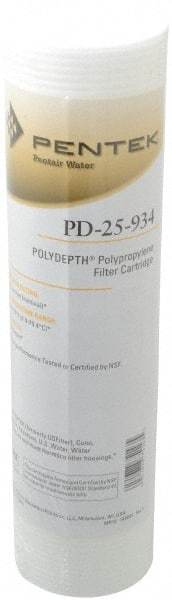 Pentair - 2-1/2" OD, 25µ, Polypropylene Thermal Bonded Cartridge Filter - 9.88" Long, Reduces Sediments - Strong Tooling