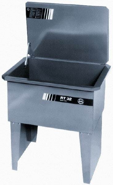 Build-All - Free Standing Solvent-Based Parts Washer - 60 Gal Max Operating Capacity, Steel Tank, 39" High - Strong Tooling