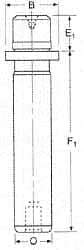 Dayton Lamina - 1" Diam x 4-3/16" Long Demountable Ball Bearing Guide Post - 5/16-18, 1-5/16" Collar OD, 1-3/16" Above Collar, Hardened Steel - Strong Tooling