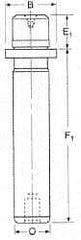 Dayton Lamina - 1" Diam x 4-3/16" Long Demountable Ball Bearing Guide Post - 5/16-18, 1-5/16" Collar OD, 1-3/16" Above Collar, Hardened Steel - Strong Tooling