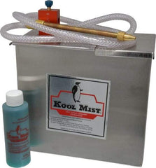 Kool Mist - 1 Outlet, 1 Gal Tank Capacity, Stainless Steel Tank Mist Coolant System - 4' Coolant Line Length, 6" Hose Length, 5/16" Nozzle Diam - Strong Tooling