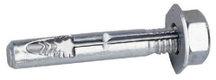 Wej-It - 1/2" Diam, 1/2" Drill, 6" OAL, Wedge Expansion Concrete Anchor - Steel, Zinc-Plated Finish, Hex Nut Head, Hex Drive, 1/2" Thread Length - Strong Tooling