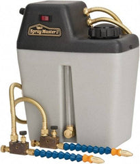 Trico - 2 Outlet, 1 Gallon Tank Capacity, High Density Polyethylene Tank Mist Coolant System - 10" Tank/Unit Length x 5-1/4" Tank/Unit Width x 12-1/4" Tank/Unit Height, 50 to 100 psi, 5' Coolant Line Length, 7" Hose Length - Strong Tooling