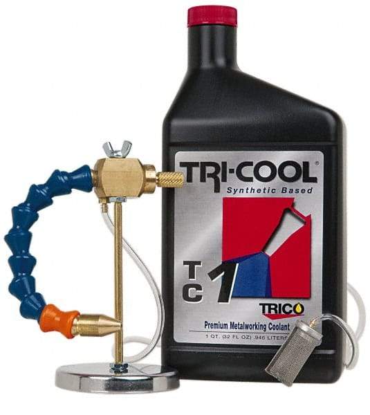 Trico - 1 Qt Tank Capacity, Tankless Mist Coolant Unit - 7' Coolant Line Length, 7" Hose Length - Strong Tooling