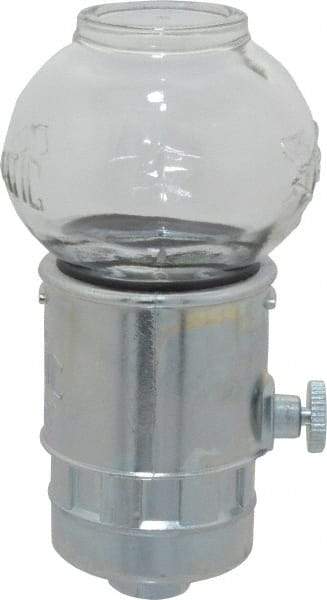 Trico - 1 Outlet, Glass Bowl, 4 Ounce Constant-Level Oil Reservoir - 1/4 NPT Outlet, 2-11/16" Diam x 5-3/4" High - Strong Tooling