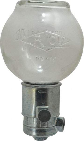 Trico - 1 Outlet, Glass Bowl, 16 Ounce Constant-Level Oil Reservoir - 1/4 NPT Outlet, 4-1/8" Diam x 7-9/16" High - Strong Tooling