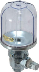 Trico - 1 Outlet, Plastic Bowl, 4 Ounce Constant-Level Oil Reservoir - 1/4 NPT Outlet, 2-5/16" Diam x 5-1/16" High - Strong Tooling