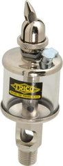 Trico - 1 Outlet, Glass Bowl, 1 Ounce Manual-Adjustable Oil Reservoir - 1/4 NPT Outlet, 1-5/8" Diam x 5-11/16" High - Strong Tooling