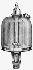 Trico - 1 Outlet, Acrylic Bowl, 8 Ounce Manual-Adjustable Oil Reservoir - 3/8 NPT Outlet, 2-5/8" Diam x 6-3/8" High - Strong Tooling