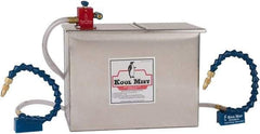 Kool Mist - 3 Outlet, 3 Gal Tank Capacity, Stainless Steel Tank Mist Coolant System - 4' Coolant Line Length, 12" Hose Length, 5/16" Nozzle Diam - Strong Tooling