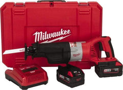 Milwaukee Tool - 28V, 0 to 2,000, 0 to 3,000 SPM, Cordless Reciprocating Saw - 1-1/8" Stroke Length, 15-7/8" Saw Length, 2 Lithium-Ion Batteries Included - Strong Tooling